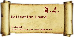 Molitorisz Laura névjegykártya