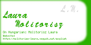 laura molitorisz business card